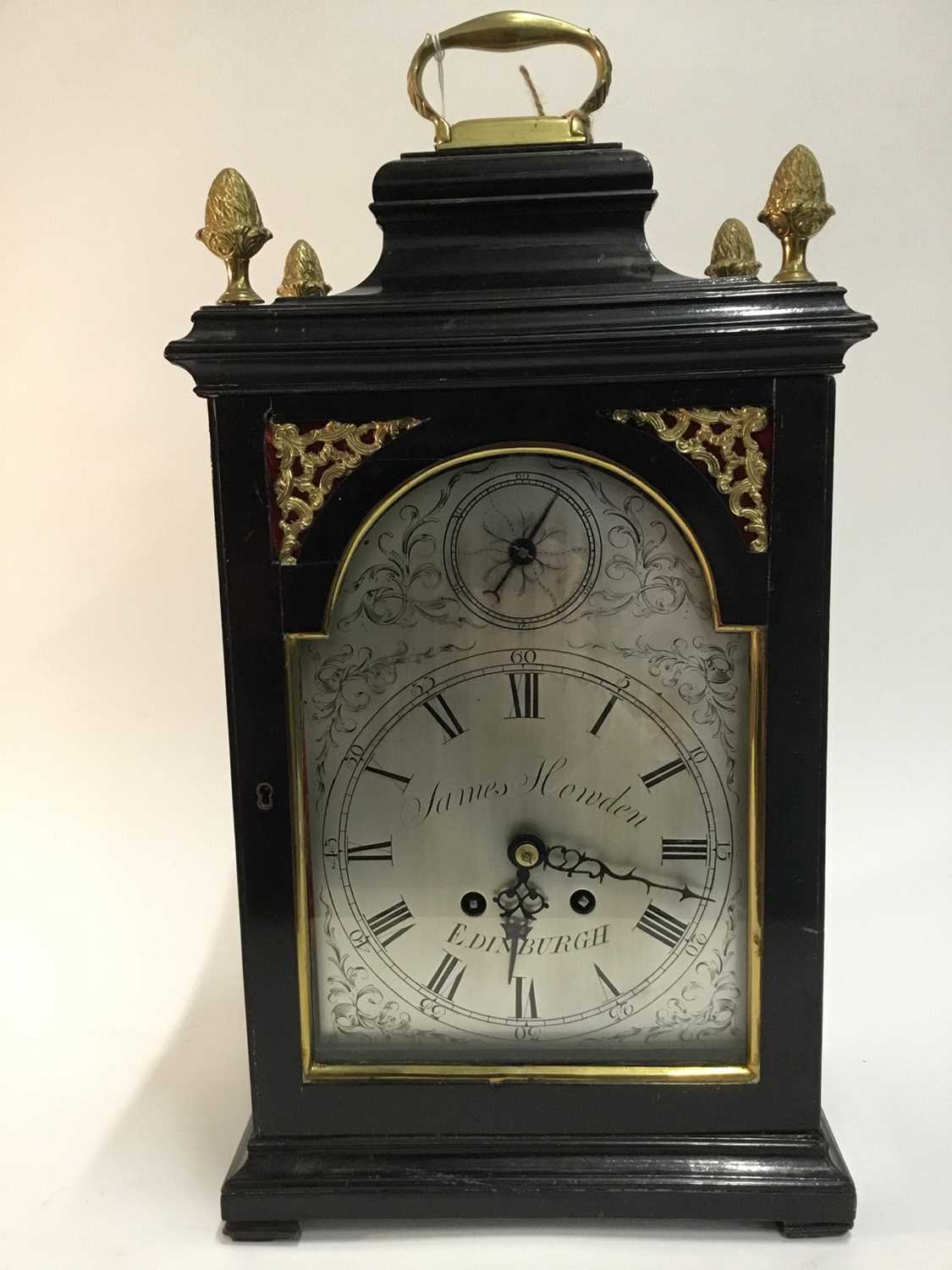 Lot 546 - George III and later bracket clock with