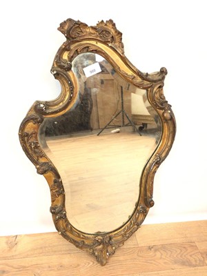 Lot 980 - Early 19th century asymmetric giltwood wall mirror