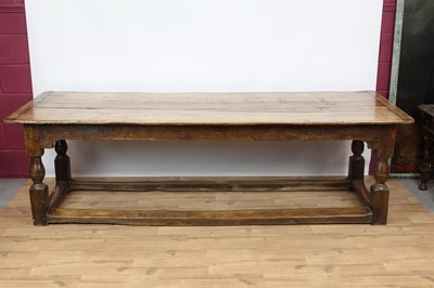 Lot 983 - 17th century and later oak refectory table