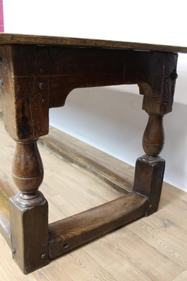 Lot 983 - 17th century and later oak refectory table