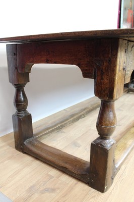 Lot 983 - 17th century and later oak refectory table