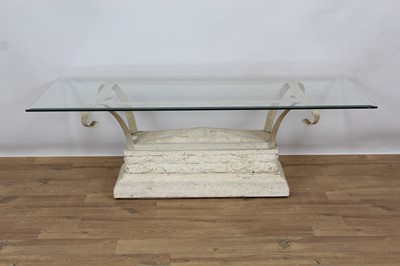 Lot 247 - Glass topped coffee table