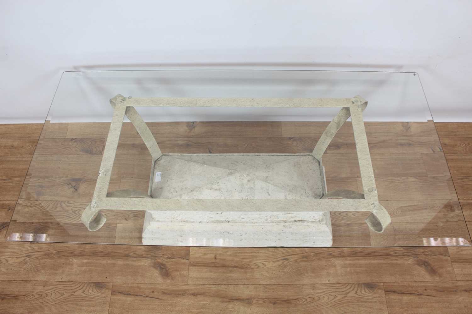 Lot 247 Glass topped coffee table