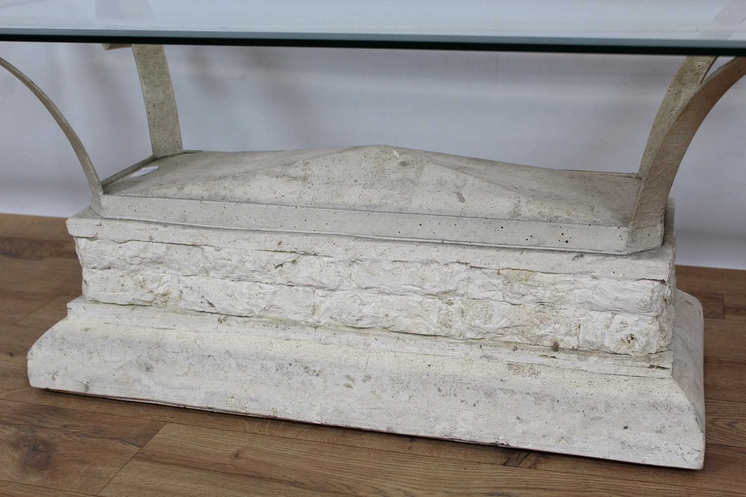 Lot 247 Glass topped coffee table