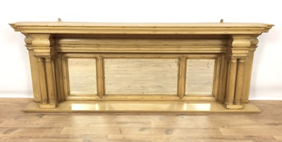 Lot 246 - Classical style pine overmantel