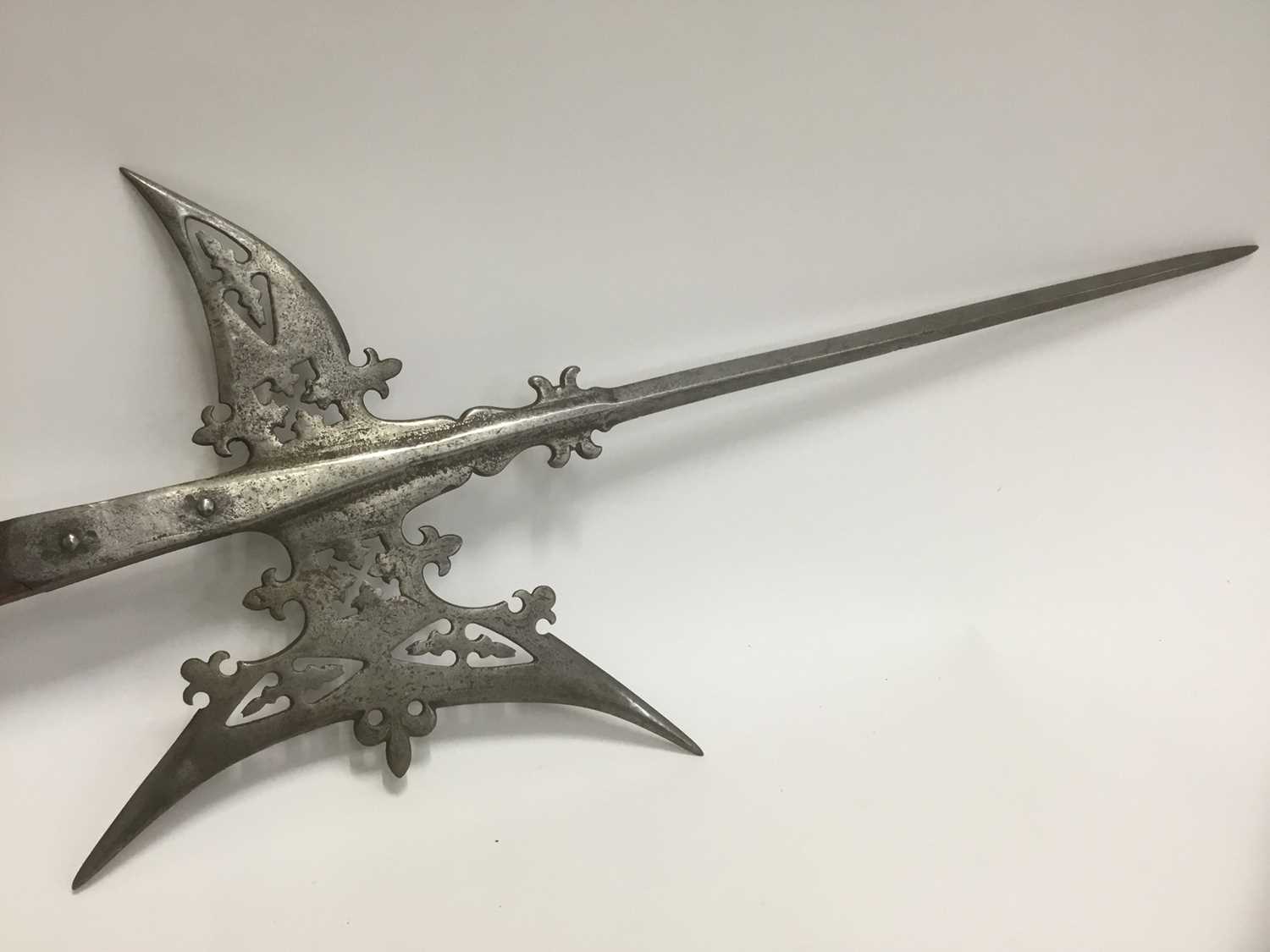 Lot 690 - Fine quality reproduction Halberd, provenance John Woodman Armory