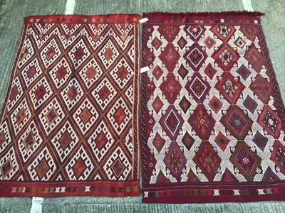 Lot 1024 - Turkish Kelim rug and another