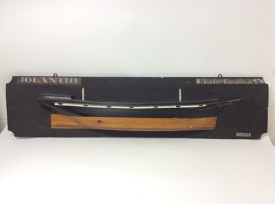 Lot 5 - Good Quality reproduction Ships Half Hull- Iolanthe, Fitch Beale & Co, 1851, 127 x 30cm