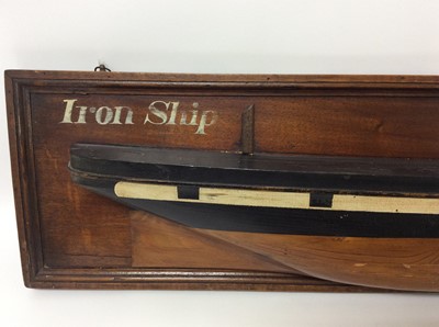 Lot 6 - Good Quality reproduction Ships Half Hull- Iron Ship Royale, 1863, 108 x 23cm