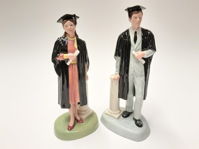 Lot 17 - Two Royal Doulton figures - The Graduate HN3016 and HN3017