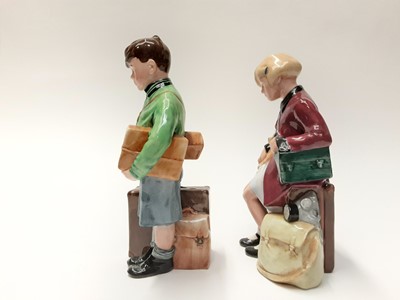 Lot 24 - Two Royal Doulton limited edition figures - The Boy Evacuee HN3202, number 3098 of 9500 and The Girl Evacuee HN3203, number 3590 of 9500