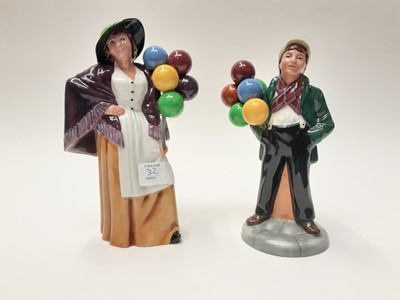 Lot 32 - Two Royal Doulton figures - Balloon Lady HN2935 and Balloon Boy HN2934