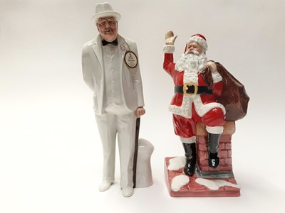 Lot 39 - Two Royal Doulton figures - Santa Claus HN4175 and Sir Winston Churchill HN3057