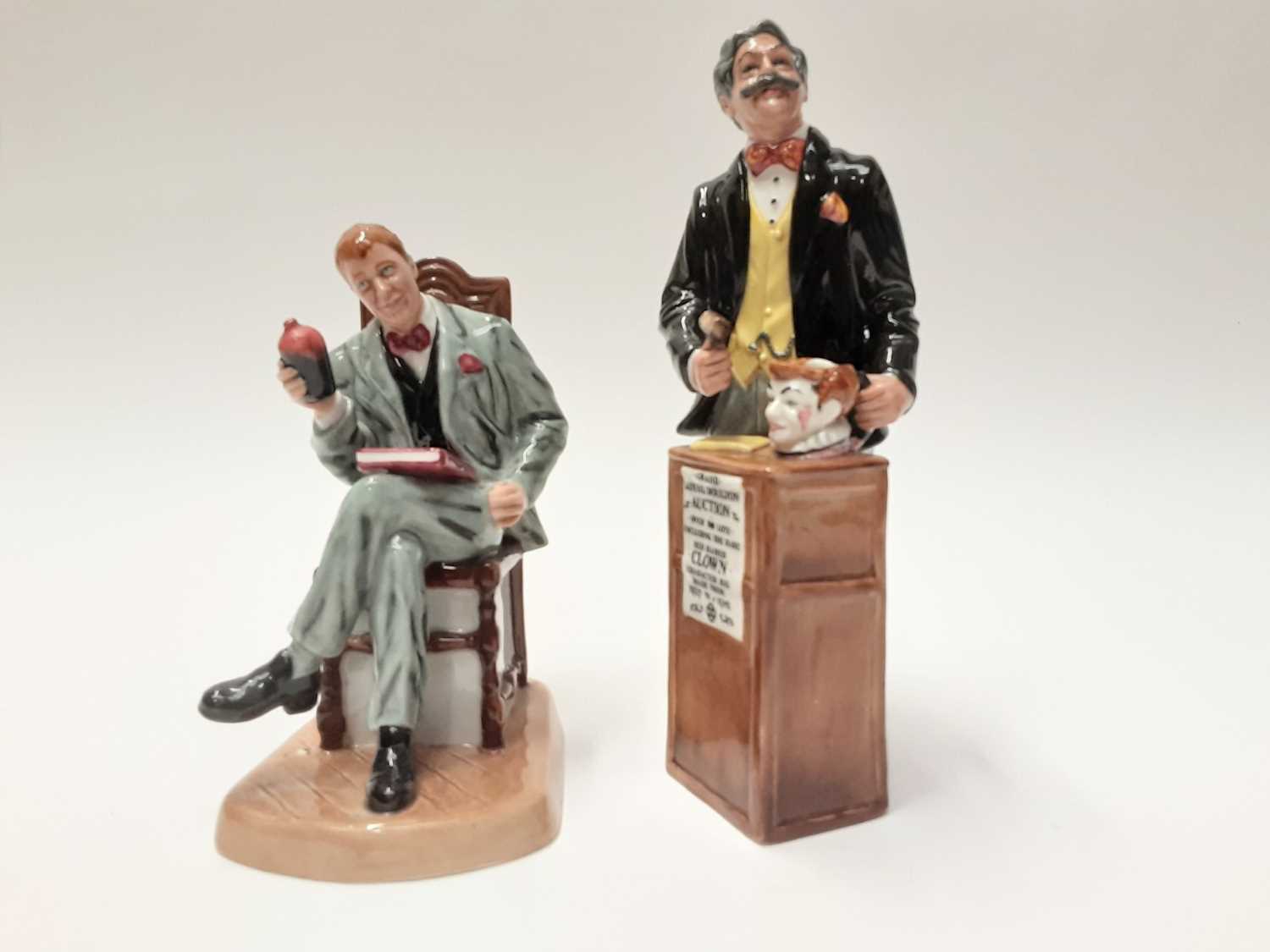 Lot 40 - Two Royal Doulton figures - Antique Dealer HN4424 and Auctioneer HN2988
