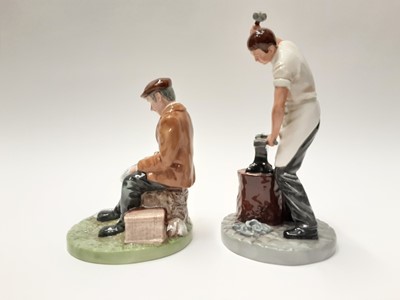 Lot 42 - Two Royal Doulton figures - Blacksmith HN4488 and Fisherman HN4511