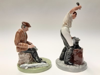 Lot 42 - Two Royal Doulton figures - Blacksmith HN4488 and Fisherman HN4511