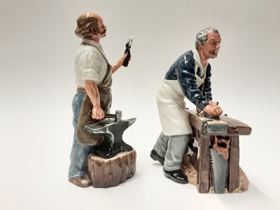 Lot 43 - Two Royal Doulton figures - The Carpenter HN2678 and The Blacksmith HN2782