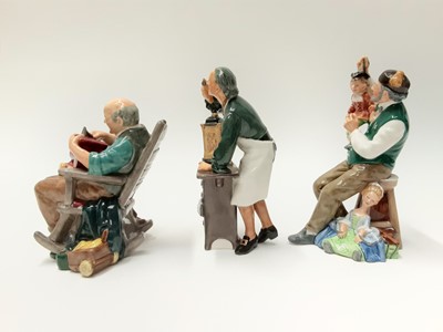 Lot 45 - Three Royal Doulton figures - The Toymaker HN2250, The Puppetmaker HN2253 and The Clockmaker HN2278
