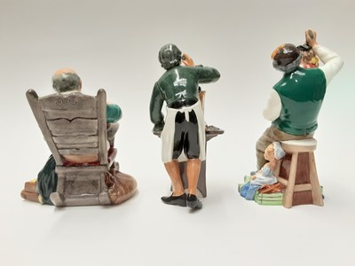 Lot 45 - Three Royal Doulton figures - The Toymaker HN2250, The Puppetmaker HN2253 and The Clockmaker HN2278