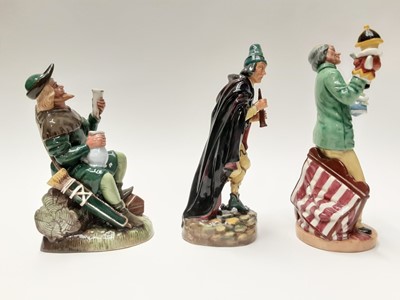 Lot 47 - Three Royal Doulton figures - The Pied Piper HN2102, Robin Hood HN2773 and Punch and Judy Man HN2765