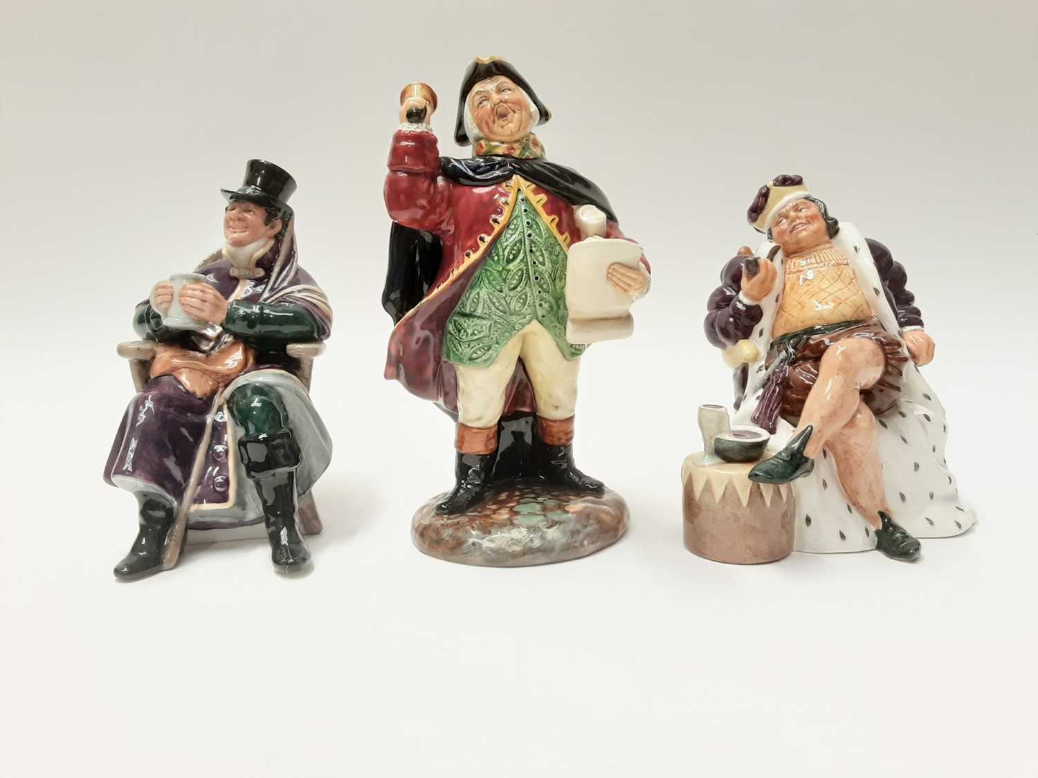 Lot 53 - Three Royal Doulton figures - Town Crier HN2119, Old King Cole HN2217 and The Coachman HN2282
