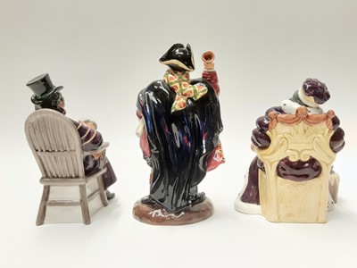 Lot 53 - Three Royal Doulton figures - Town Crier HN2119, Old King Cole HN2217 and The Coachman HN2282