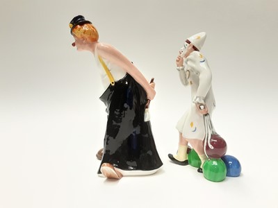 Lot 60 - Two Royal Doulton figures - The Joker HN2252 and Tip-Toe HN3293