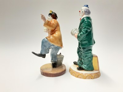 Lot 61 - Two Royal Doulton figures - The Clown HN2890 and Will He - Won't He HN3275