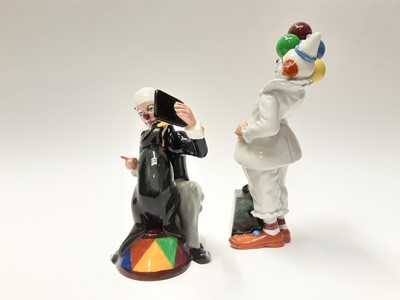 Lot 62 - Two Royal Doulton figures - Partners HN3119 and Balloon Clown HN2894