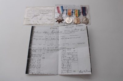 Lot 602 - First World War and later Royal Navy medal group comprising 1914 - 15 Star, War and Victory medals named to 188086. F.A. Hawkins A.B. R.N., together with a George V Royal Fleet Reserve Long Service...