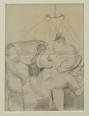 Lot 1060 - *John Nash pencil sketch two figures