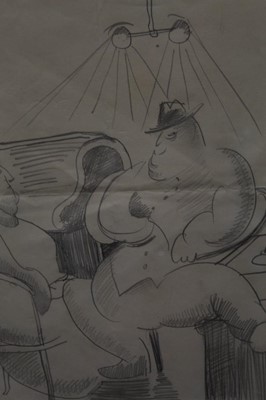 Lot 1060 - *John Nash pencil sketch two figures