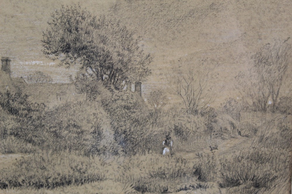 Lot 1070 - George Thomas Rope pencil, landscape
