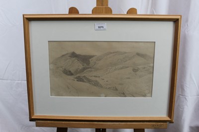Lot 1075 - Henry Bright pencil sketch landscape, signed and dated 1851