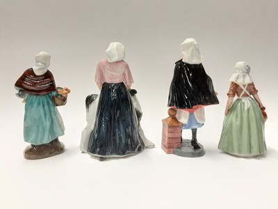 Lot 72 - Four Royal Doulton figures - Country Maid HN3163, Nurse HN4287, The Milkmaid HN2057 and Country Lass HN1991