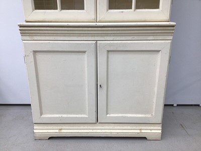 Lot 119 - Scandinavian white painted glazed cupboard