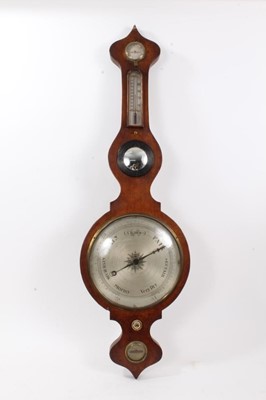 Lot 619 - Mid 19th century banjo barometer
