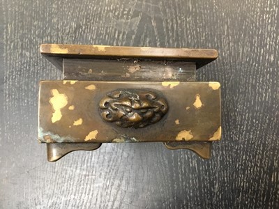 Lot 764 - Chinese bronze gilt splash censor