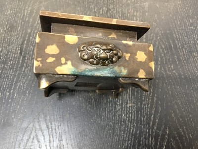 Lot 764 - Chinese bronze gilt splash censor