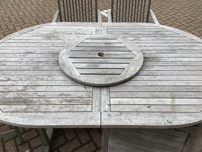 Lot 114 - Set of teak garden furniture