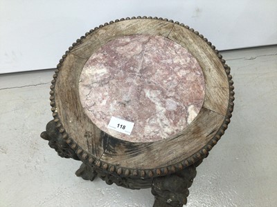 Lot 118 - Early 20th century Chinese marble topped side table