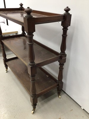 Lot 117 - Victorian mahogany three tier whatnot