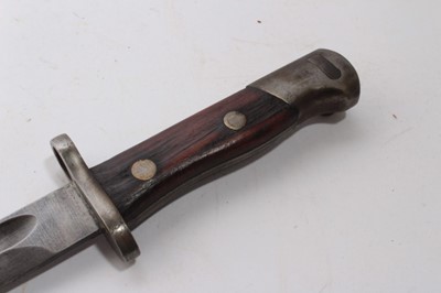 Lot 853 - Turkish Mauser Bayonet in scabbard