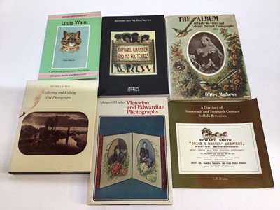 Lot 758 - Quantity of Collector's reference books including Postcards, Carte de Visite and Cabinet cards, Autographs, Photographs, Louis Wain, Kirchner, Silk embroidered postcards etc.