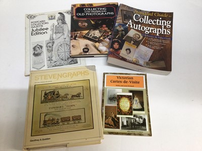 Lot 758 - Quantity of Collector's reference books including Postcards, Carte de Visite and Cabinet cards, Autographs, Photographs, Louis Wain, Kirchner, Silk embroidered postcards etc.