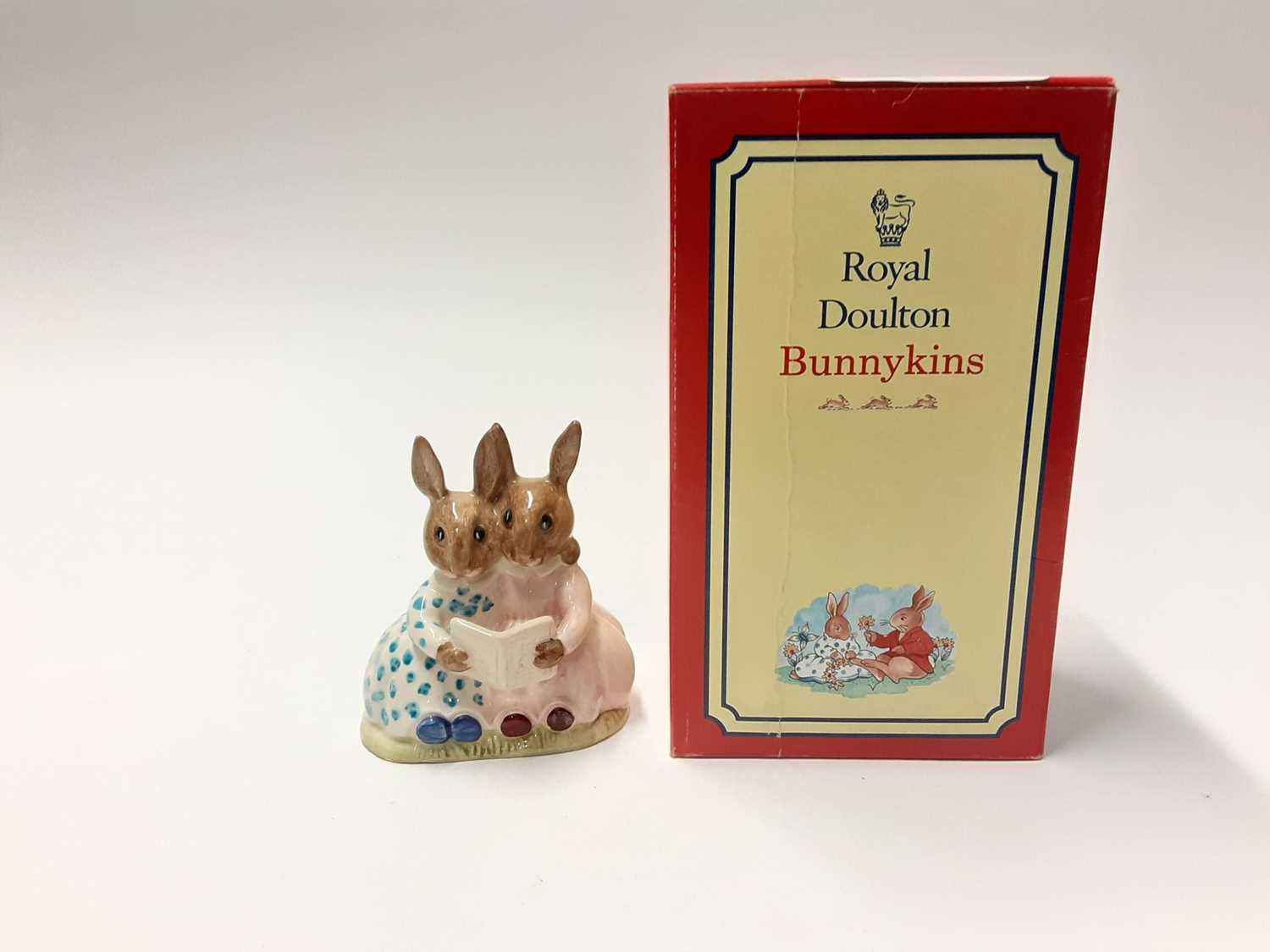 Lot 130 - Royal Doulton Bunnykins Storytime D89 and a selection of  empty Bunnykins boxes