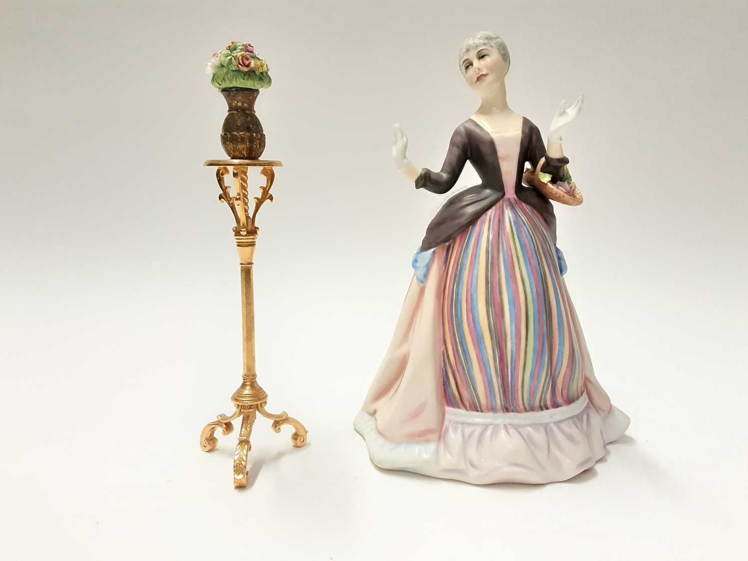 Lot 137 - Royal Doulton limited edition Gentle Arts figure - Flower Arranging HN3040 on plinth base, modelled by Don Brindley, number 429 of 750, boxed with certificate