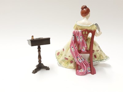 Lot 138 - Royal Doulton limited edition Gentle Arts figure - Writing HN3049 on plinth base, modelled by Pauline Parsons, number 429 of 750, boxed with certificate