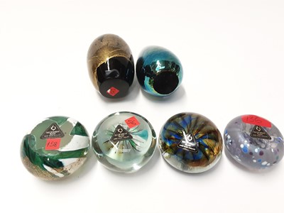 Lot 168 - Six various Isle of Wight Art Glass Paperweights (6)