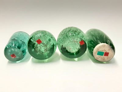 Lot 169 - Four various Victorian 'Sunderland' Glass Paperweights (4)